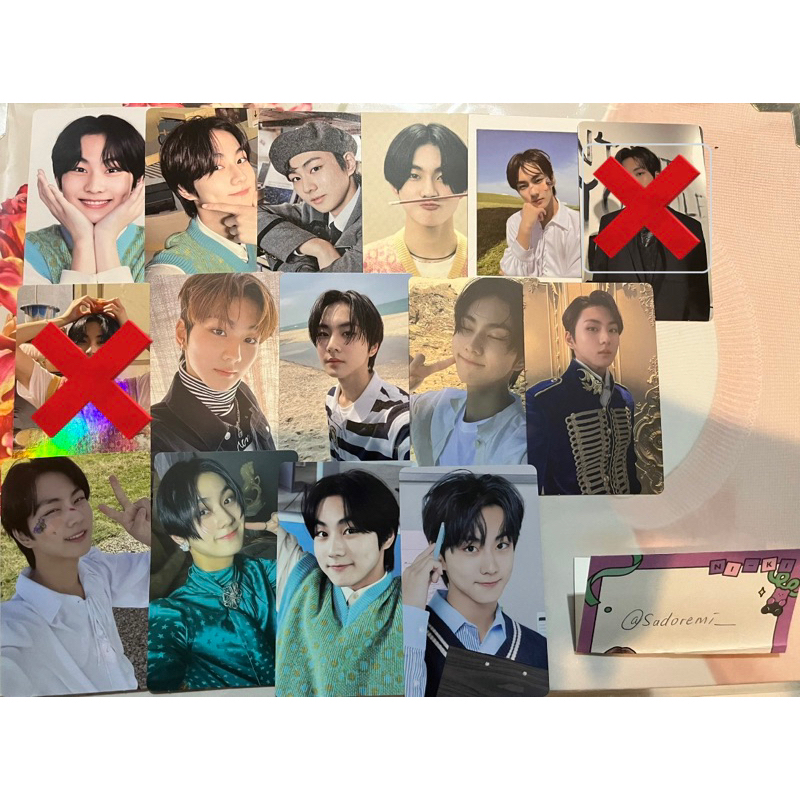 [TAKE ALL ONLY] Jungwon chibi, td event, tuspi, yet peace, spc, apel, sg22, tc pc photocard