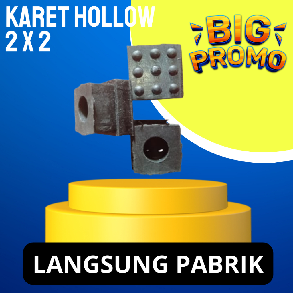 Kaki Karet Holo 2x2 cm/ Kaki Besi pipa Kursi Meja Rak hollow kotak