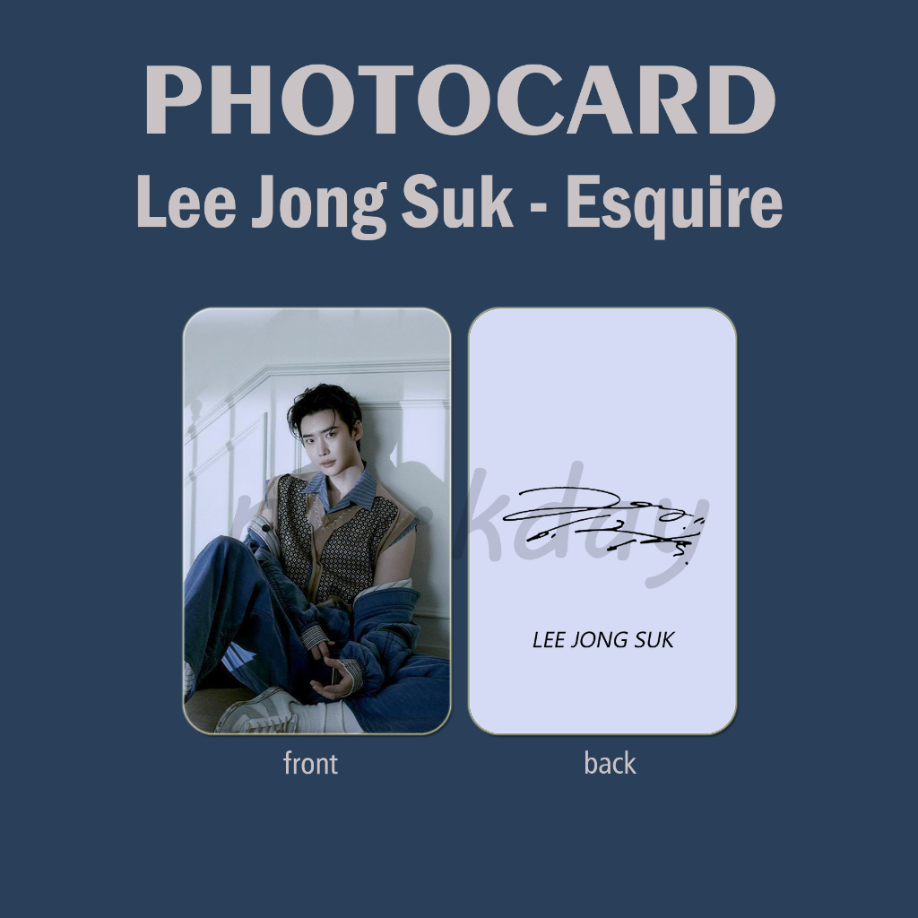 PCA-0156, Unofficial Photocard Lee Jong Suk Esquire  2 sisi