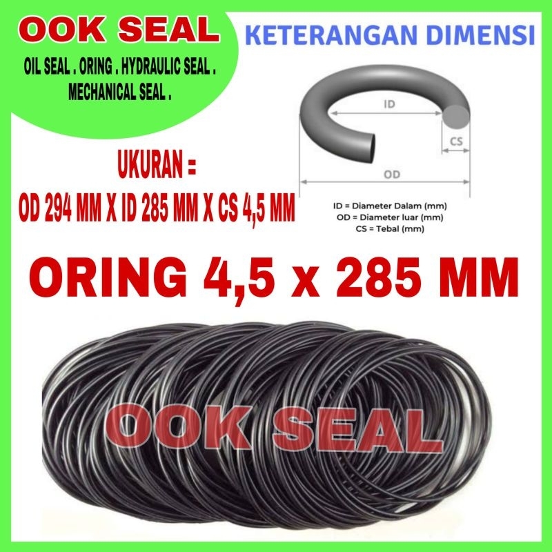 Oring Seal 4,5 x 285mm / oring seal 4.5 x 285mm / oring Nbr 4,5 x 285 mm / oring 4.5 x 285mm / seal 