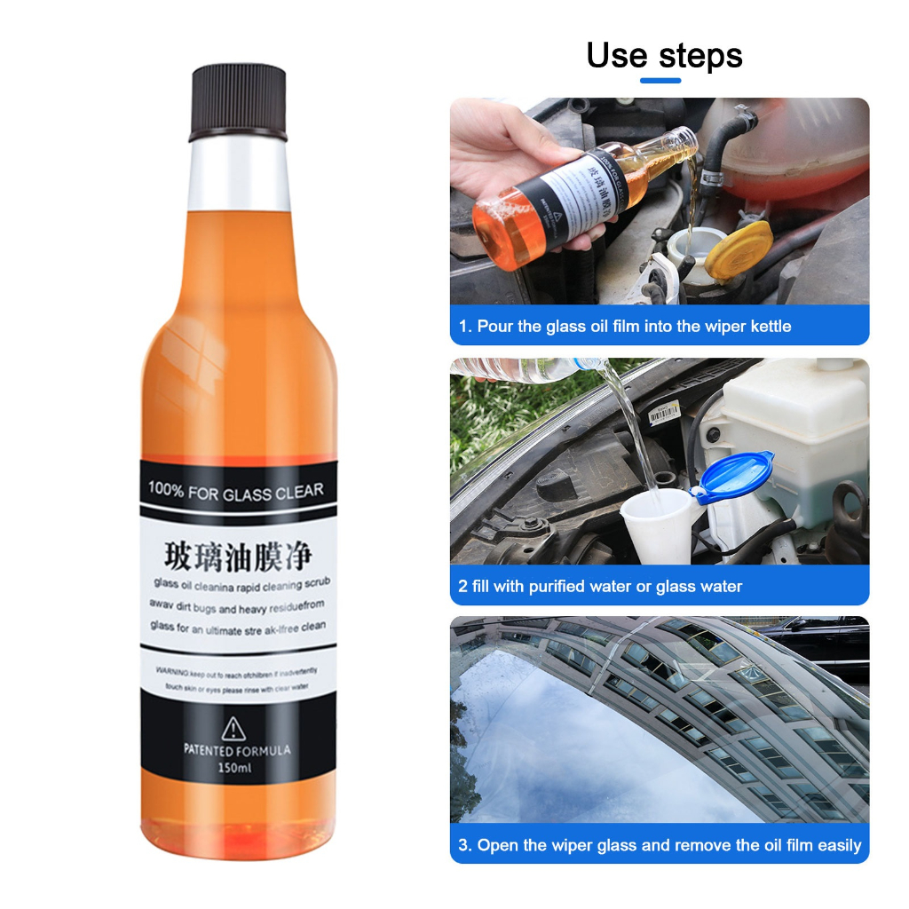 CAIRAN pembersih jamur kerak kaca mobil cairan wiper Car Glass Oil Film Removing OBAT PEMBERSIH KACA OBAT JAMUR KACA