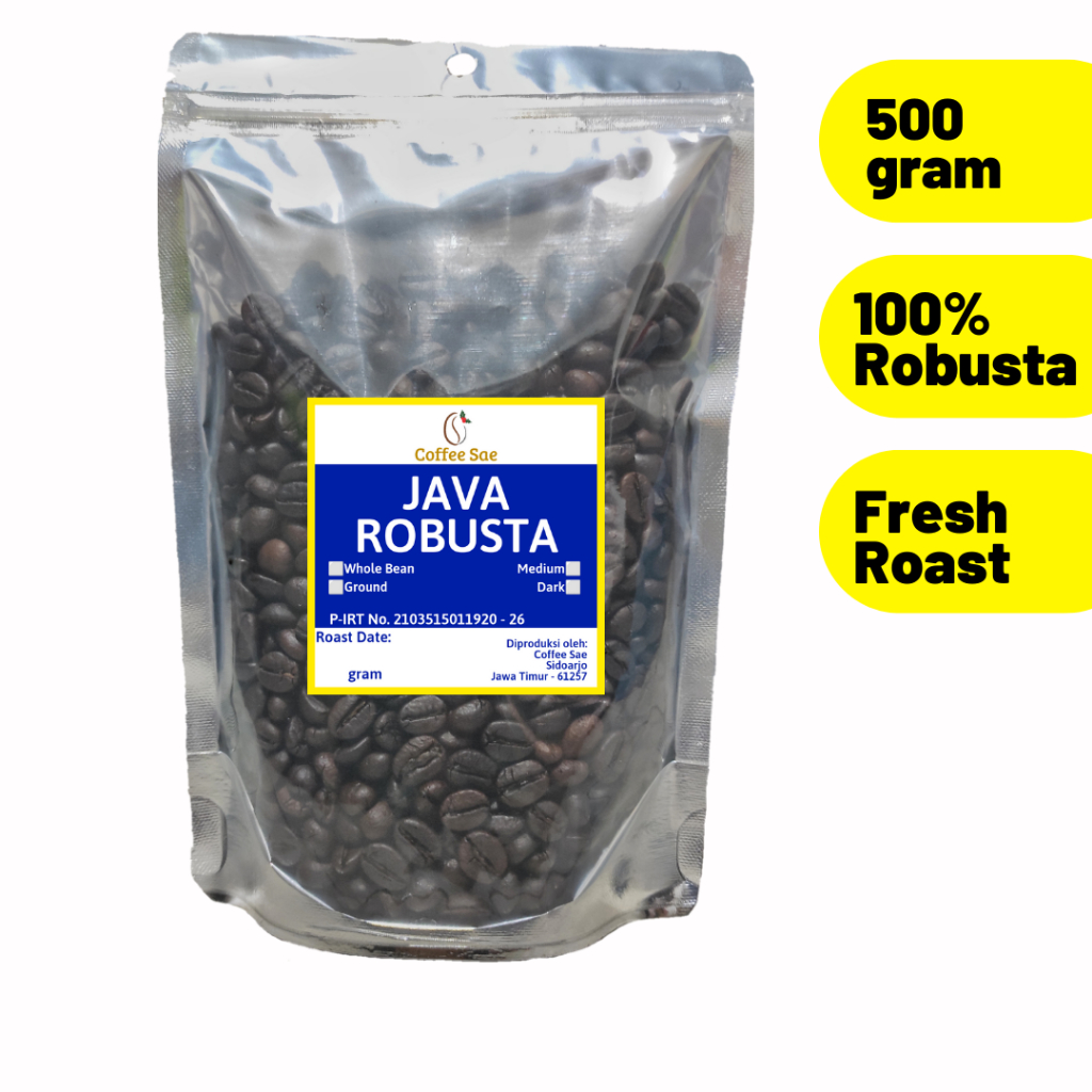 

KOPI FINE ROBUSTA 500 gram BIJI atau BUBUK - Dark Roast