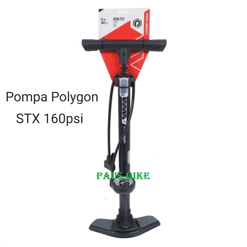 Floor Pump / Pompa ban Sepeda POLYGON STEEL 160 psi pompa angin tekanan