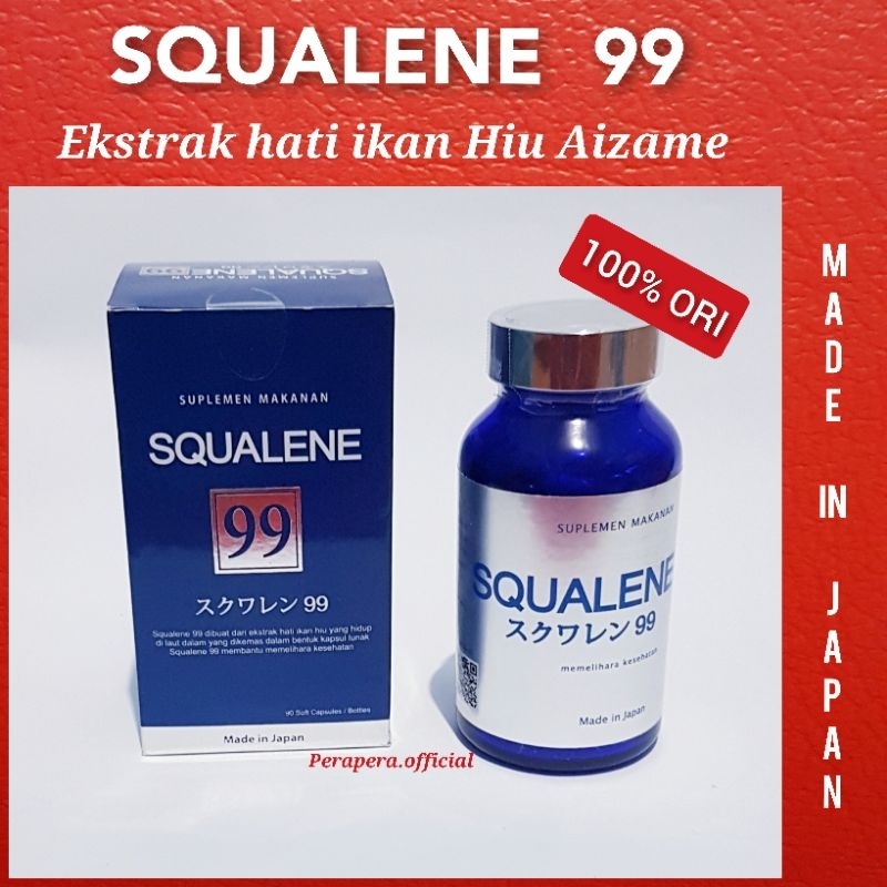 Pera pera - Squalene 99 Asli Jepang isi 90 butir original 100% produk jepang  / Squalene99 / pera pe