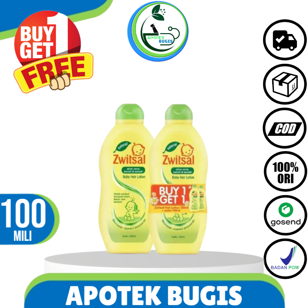 BUY 1 GET 1 FREE ZWITSAL BABY HAIR LOTION 100 ML + 100ML 200 ML