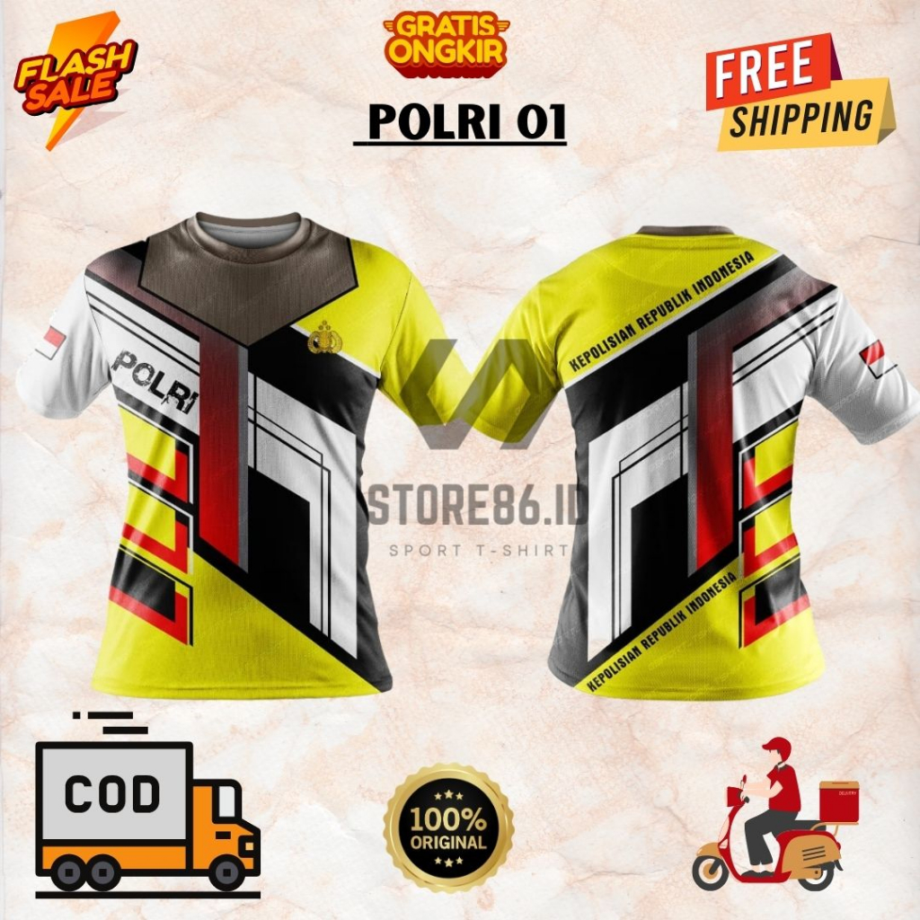 JERSEY POLRI 01 FULLPRINT SUBLIME / KAOS POLRI DRIFIT / JERSEY POLRI / FULL PRINTING