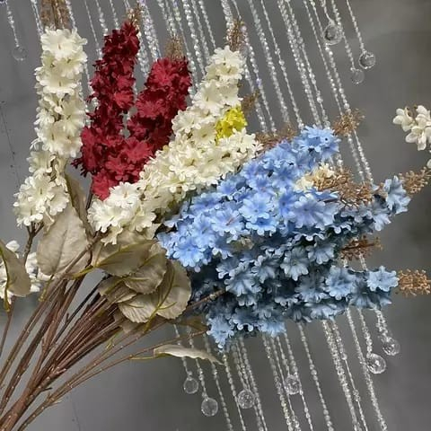 Artificial Flocking Hyacinth Bunga Palsu Sedap Malam Plastik