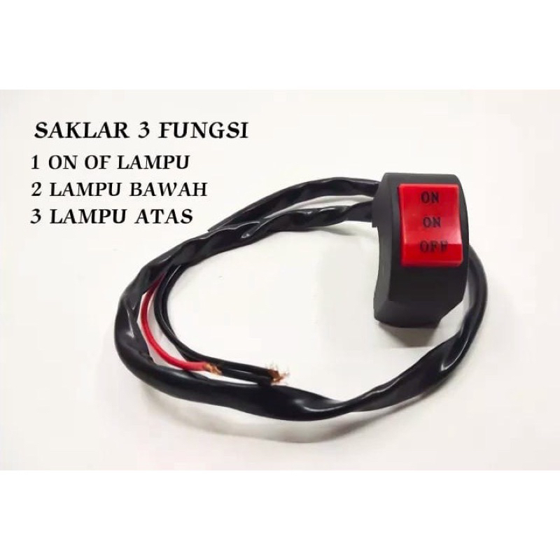 Sakral On On Off 3 Fungsi 3 Mode Breket Stang Universal