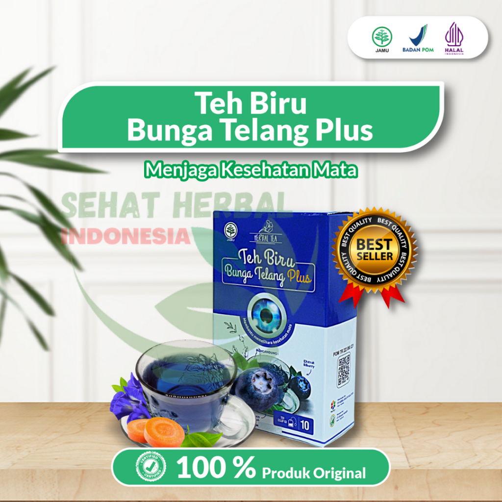 

TEH BIRU BUNGA TELANG PLUS | Teh Bunga Telang Teh Herbal Untuk Mata