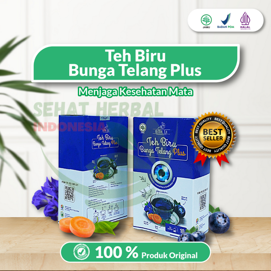 

TEH BIRU BUNGA TELANG PLUS BISA COD | Obat Mata Minus BPOM ASLI 100% ORIGINAL