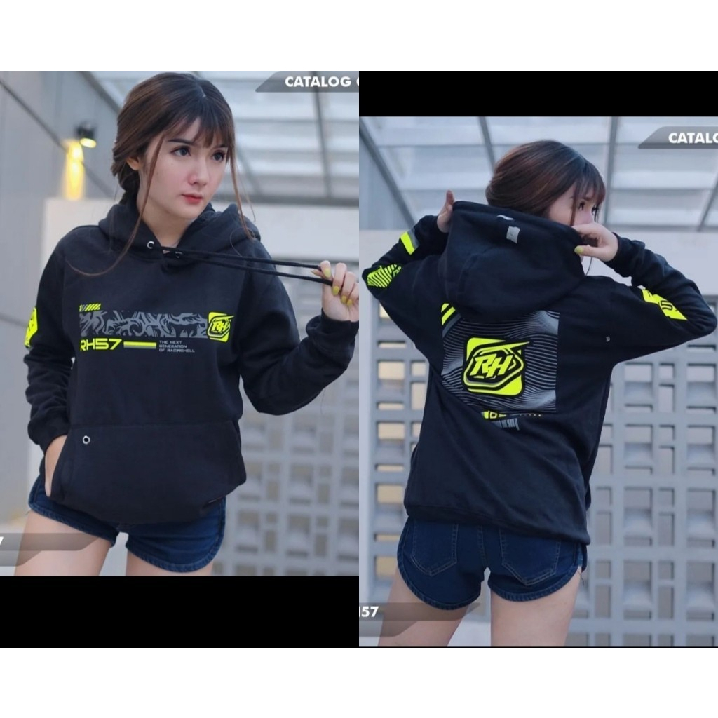 JAKET HOODIE RACING HELL SWEATER HOODIE RACING HELL RH57 UNTUK DEWASA PRIA WANITA