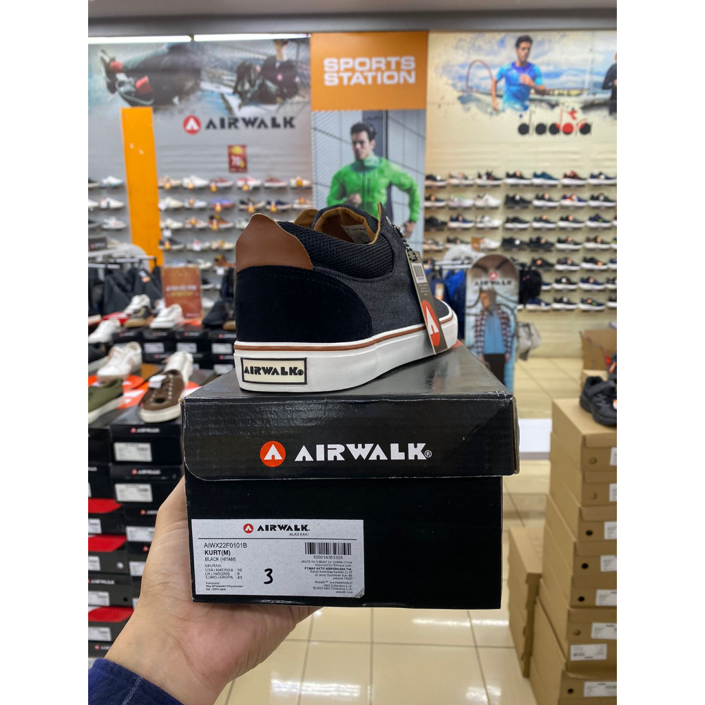 Sepatu Airwalk Kurt Black Men's Shoes Original