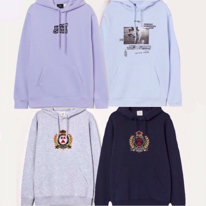 HM FULL TAG NEW PURPLE ANIMAL CROSSING HOODIE SOMEDAY SOMEWHERE BLUE LES ALPES CASUAL HERITAGE NAVY 