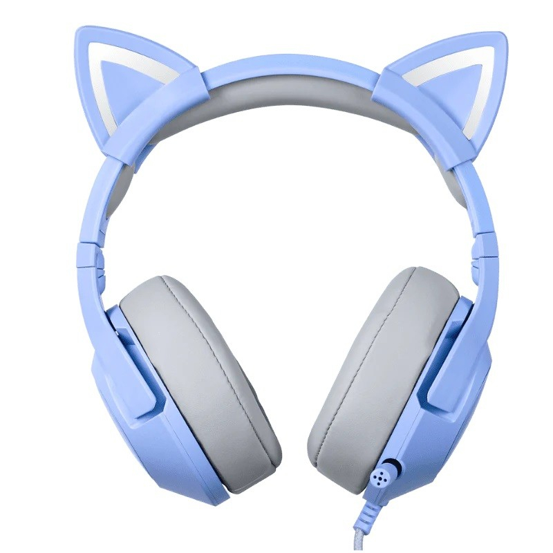 Onikuma K9 Elite Stereo Gaming Headset with Cat Ears - Blue