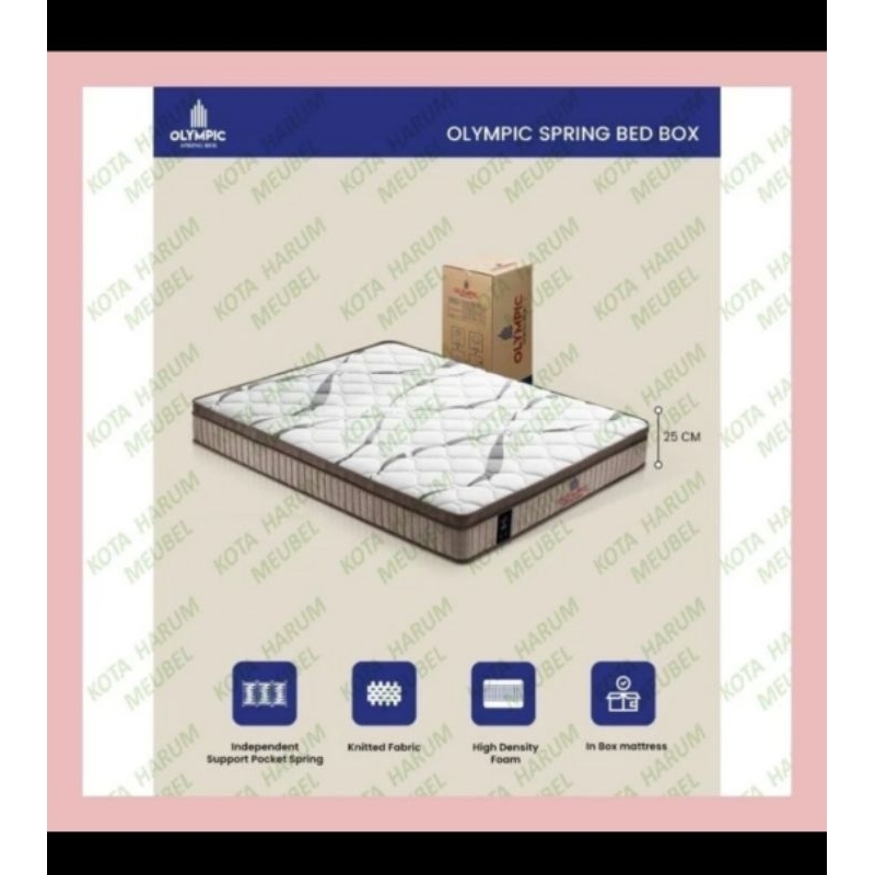 kasur springbed inthebox olympic 120x200 murah no 3 medium bandung