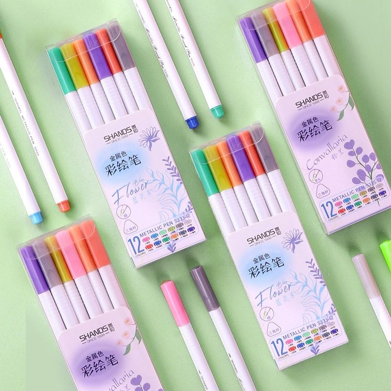 

Shands Metallic Pen Series Brush or Marker Set 12pc - Spidol Marker