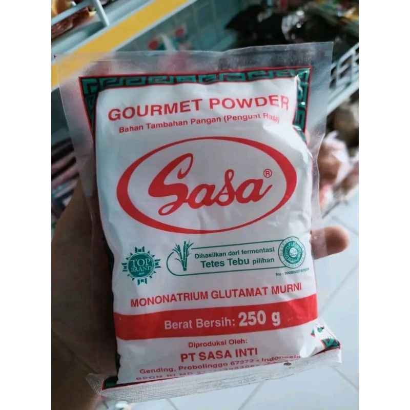 

Sasa penyedap rasa.micin.kemasan plastik UK 250gr