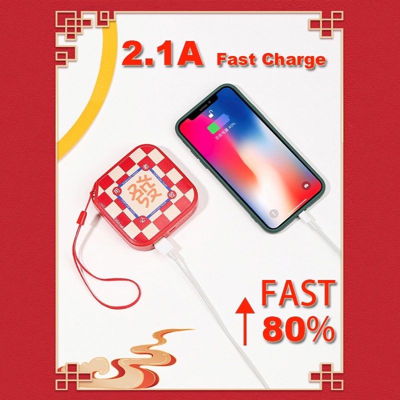 Powerbank Mini 10000mah Built in Cable 5in1 Minipowerbank Fast Charging Power. Bank Kartun External Battery mini power. bank for IPhone X/XR/11/12/13/14 pawer bank XIAOMI VIVO OPPO ANDROID IPHONE Pawer Bank mini Powerbank Portable Powerbeng Power bank
