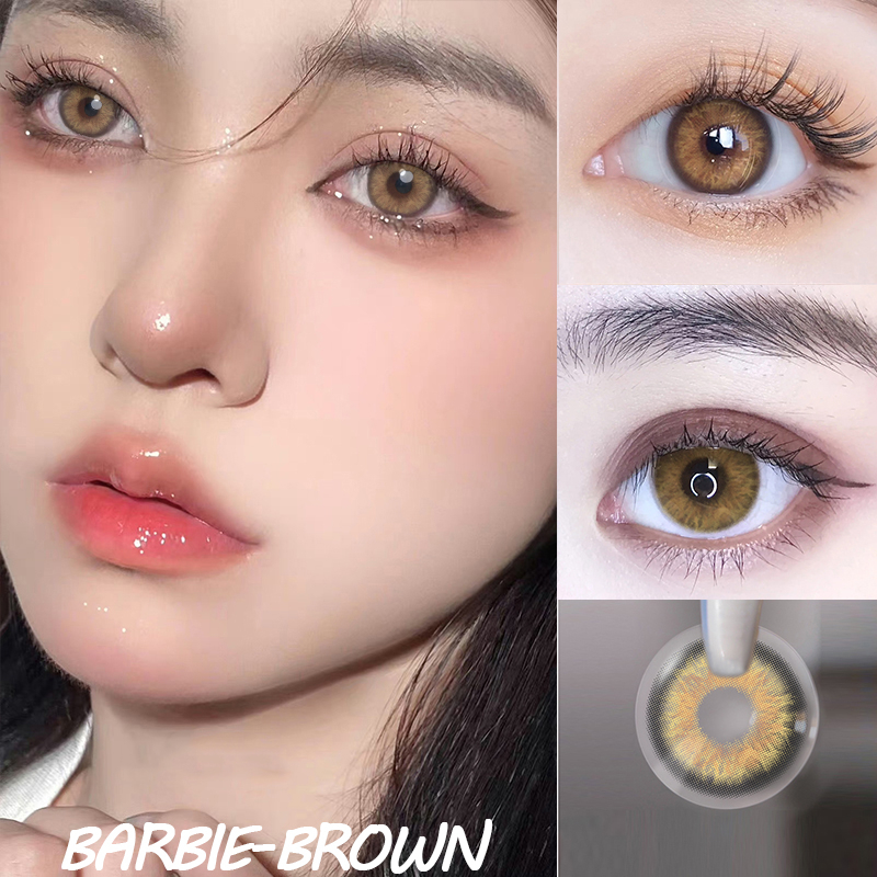 BARBIE Soft contact lens mata besar warna terlaris BARBIE Korea Selatan DIA digunakan setiap tahun: 14.2mm [COD &amp; stok tersedia] -1.00 s/d -6.00 Minus Softlens