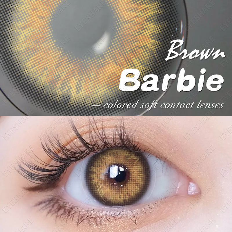 BARBIE Soft contact lens mata besar warna terlaris BARBIE Korea Selatan DIA digunakan setiap tahun: 14.2mm [COD &amp; stok tersedia] -1.00 s/d -6.00 Minus Softlens