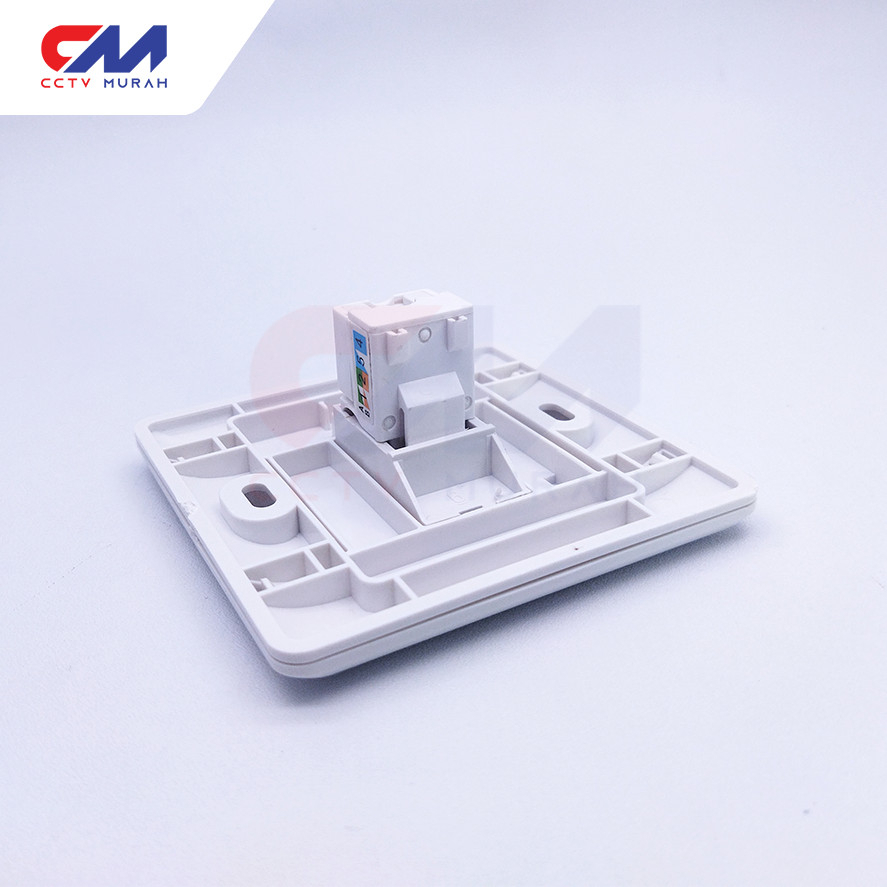 FACE PLATE LAN RJ45 WALL PLATE 1 PORT+1*MODULAR CAT 6E