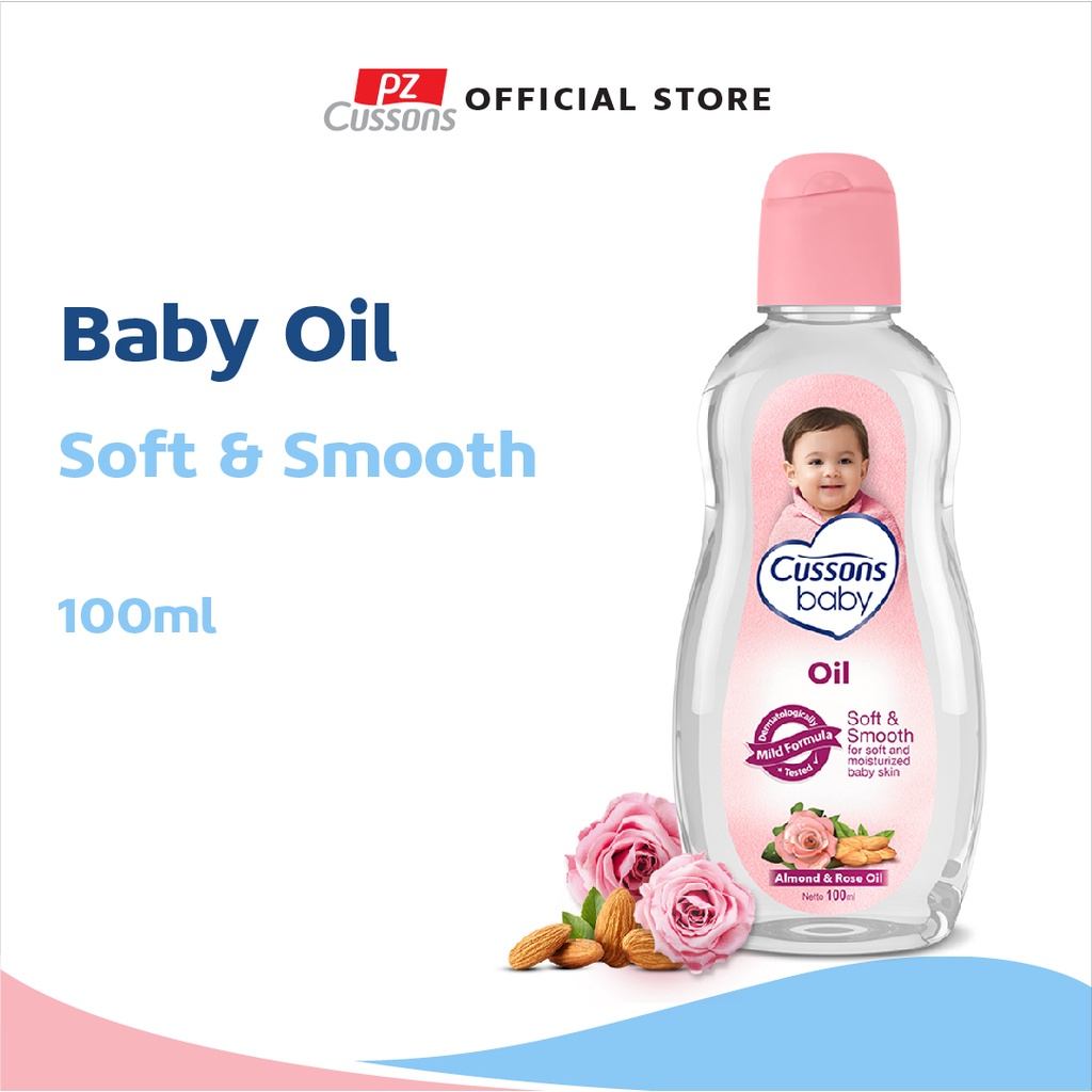 Cussons Baby Oil Mild &amp; Gentle / Soft &amp; Smooth 50ml + 50ml / 100ml + 100ml - Minyak Pijat Bayi