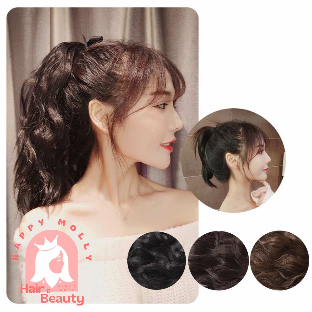 Hair Clip Ponytail Wig - Rambut Kuncir Ekor Kuda Fashion Wanita Korea - Curly - Hair Extension W8212 ( Group )