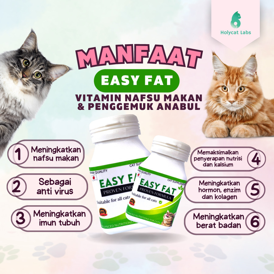 Easy Fat Proven Formula Vitamin Nafsu Makan dan Penggemuk Kucing