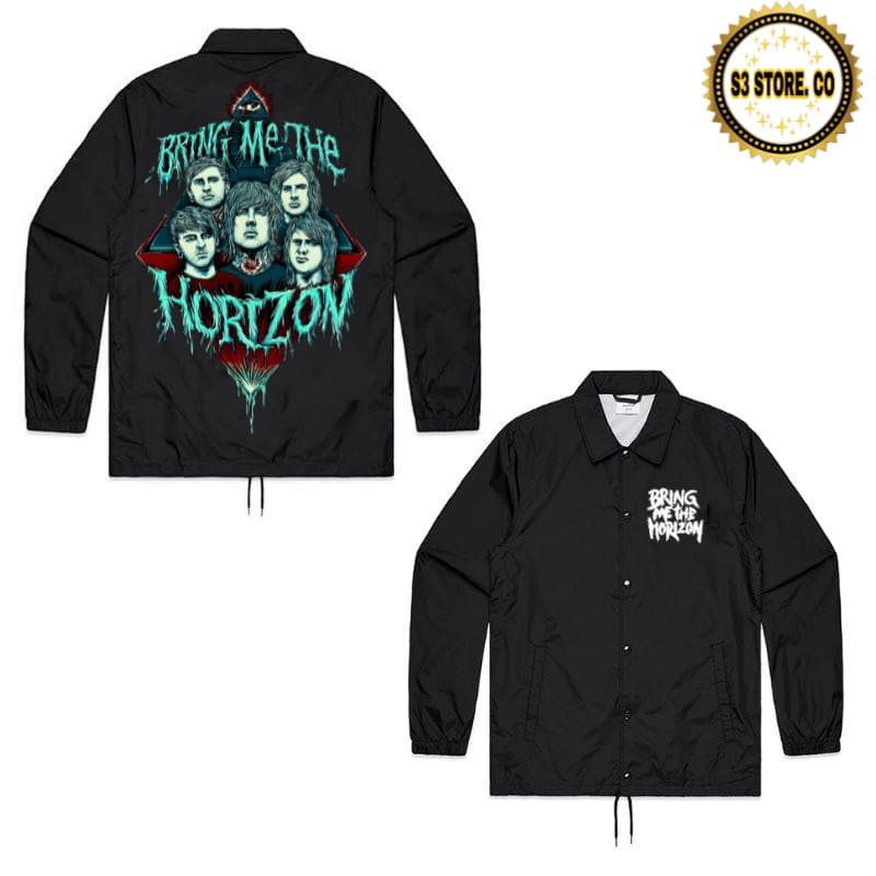 JAKET COACH BMTH BRING ME THE HORIZON LITLLE DEVIL Band metal WINDBREAKER COACH JACKET pria wanita d