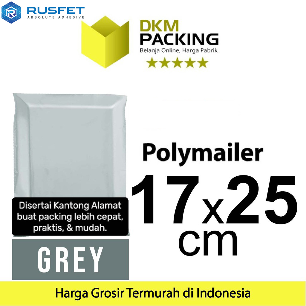 

Polymailer Polimailer GREY 17x25cm Amplop Plastik Packing Olshop PREMIUM TERMURAH / SATUAN