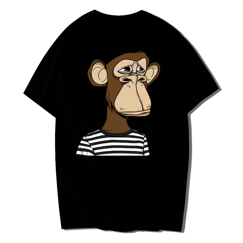 Oblong T-shirt nft BAYC / Kaos Nft APE010 Katun