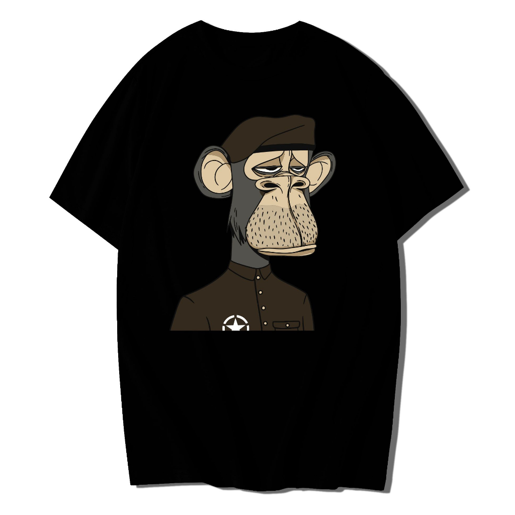 Oblong T-shirt nft BAYC / Kaos Nft APE014 Katun