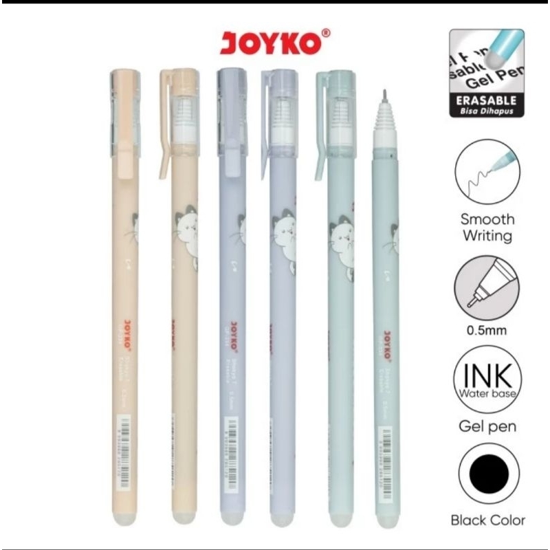 

Erasable Gel Pen Pulpen Bisa Dihapus Joyko GP-334 Shokyo 7 Gel 0,5mm