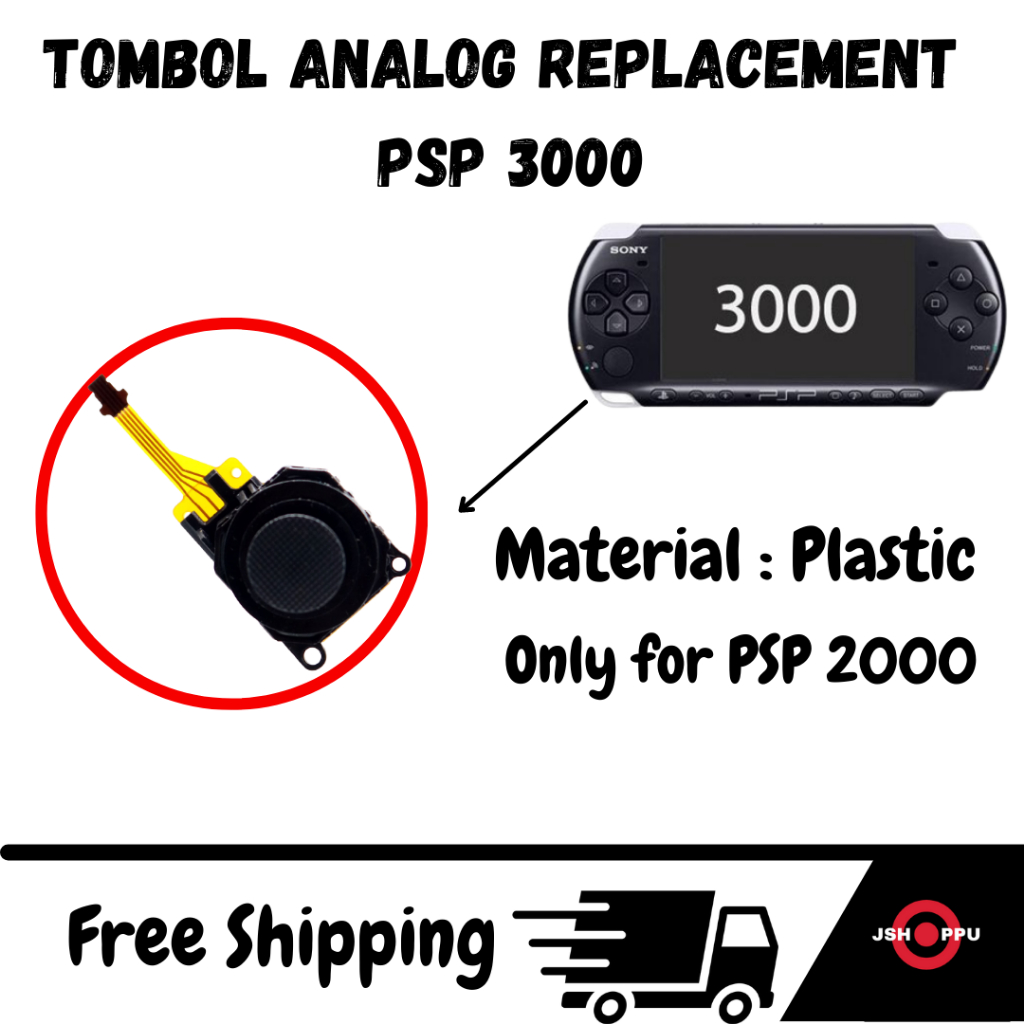 Analog PSP 3000 Tombol Analog Replacement PSP Seri 3.x.x.x Slim Sparepart Analog Suku Cadang Joystick PSP 3000