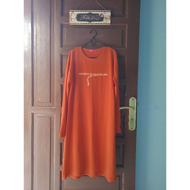 preloved tunik orange