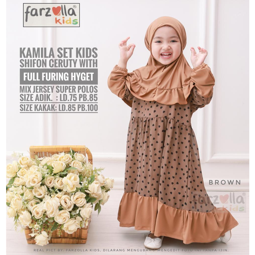Kamila Set Kids Gamis Anak Muslim Original Produk By Farzolla Kids