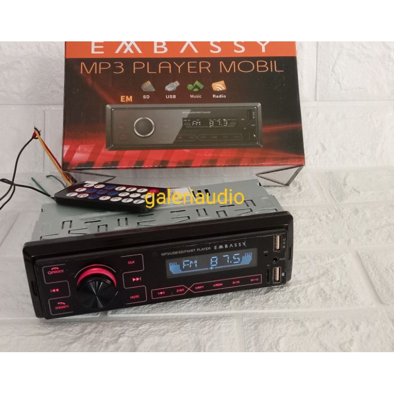 Tape mobil singledin EMBASSY usb MMC BLUETOOTH FM embassy digital streoo