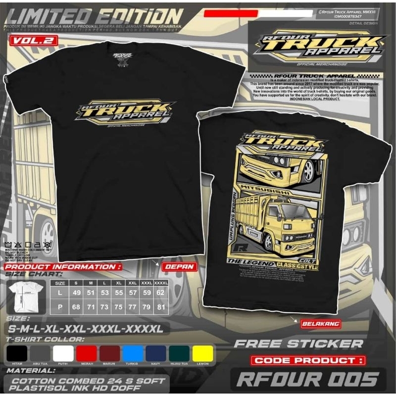 Kaos Distro Original Truck Rfour Mbois