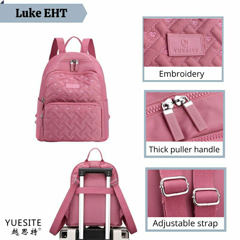 YUESITE LUKE EHT DENGAN BORDIR MEDIUM BACKPACK TAS RANSEL WANITA