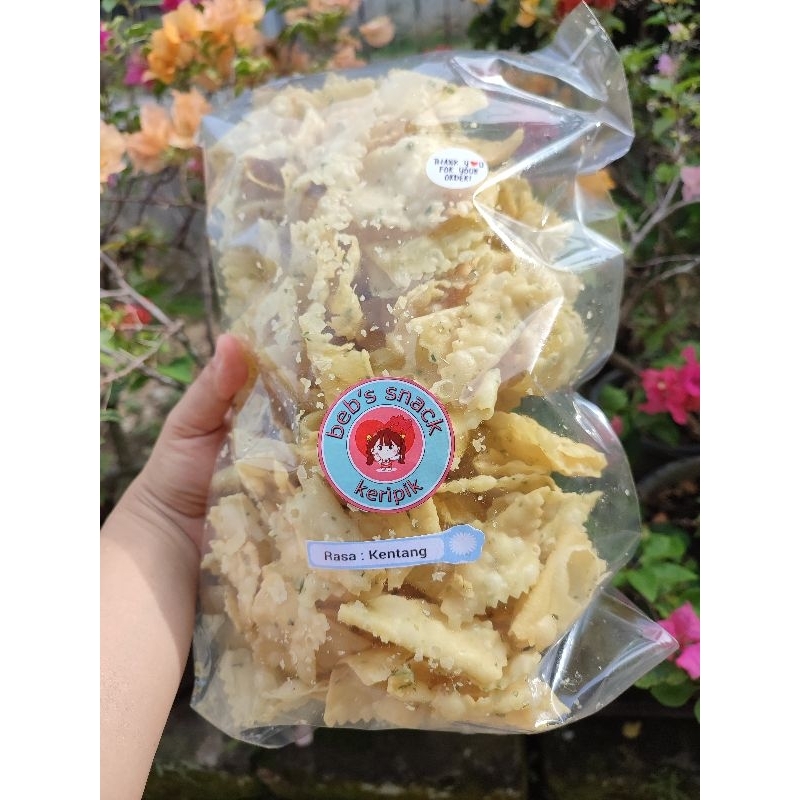 

keripik bawang rasa kentang dan rasa ubi unggu @500 gram