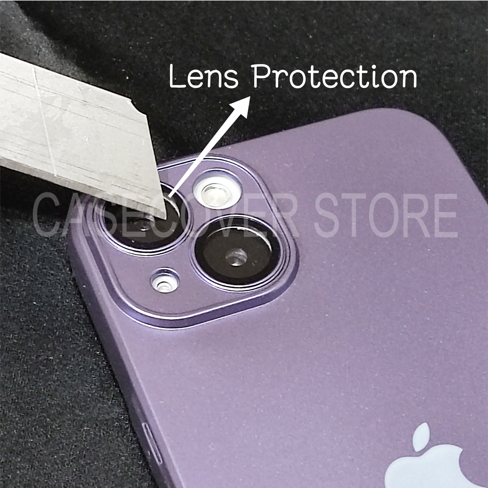 Metalic Slicone Case With Lens Protection For iPhone 13 Mini Pro Promax 14 Plus Pro Promax / Casing iPhone / Case iPhone