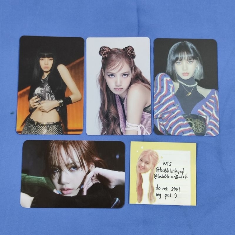 (ngabisin stok) TAKE ALL LISA PHOTOCARD LALISA GOLD BORN PINK YG SELECT 4+1 KTOWN POB PC