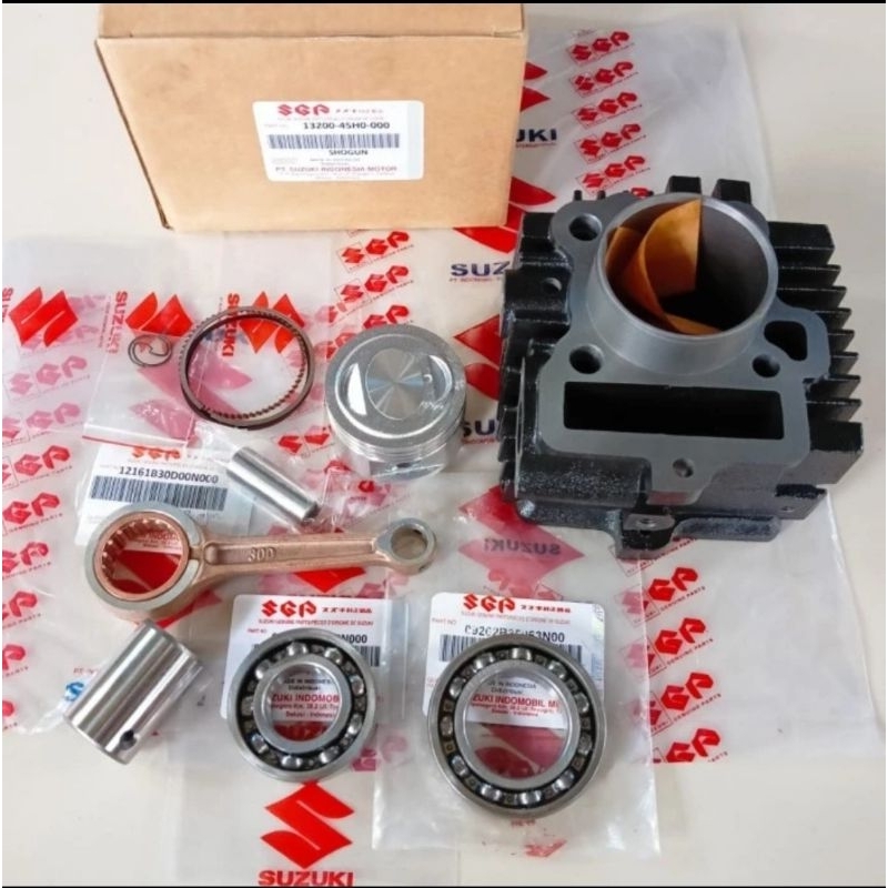 PAKET BLOK SEHER+SETANG SEHER SUZUKI SHOGUN 110 R/SHOGUN KEBO 110/ORI