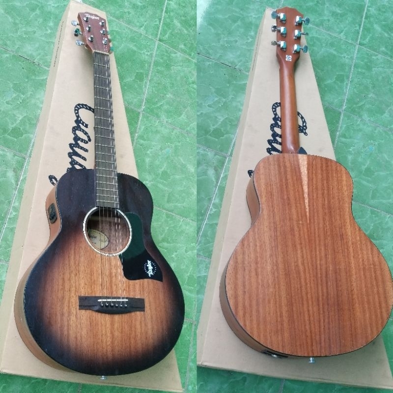 Taylor Gs Mini Trembesi solid akustik elektrik FISMAN tuner mini
