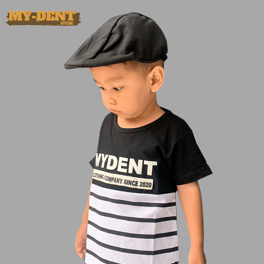 Baju Anak Laki Laki Distro Stripe Mydent Umur 1-17 Tahun Bahan Cotton 30S