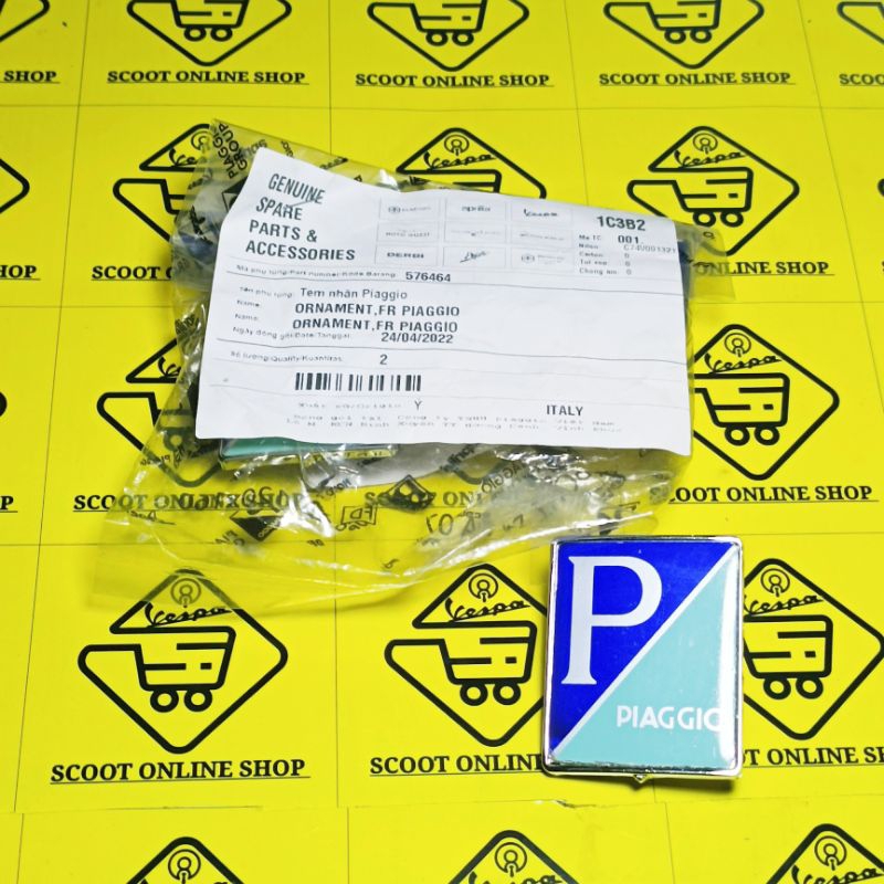 Emblem Dasi Vespa Matic / Logo Piaggio / P Coret Vespa Matic Original