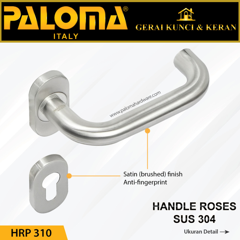 Handle Pintu Roses PALOMA HRP 310 LHT PABLO OV SS GAGANG PINTU RUMAH