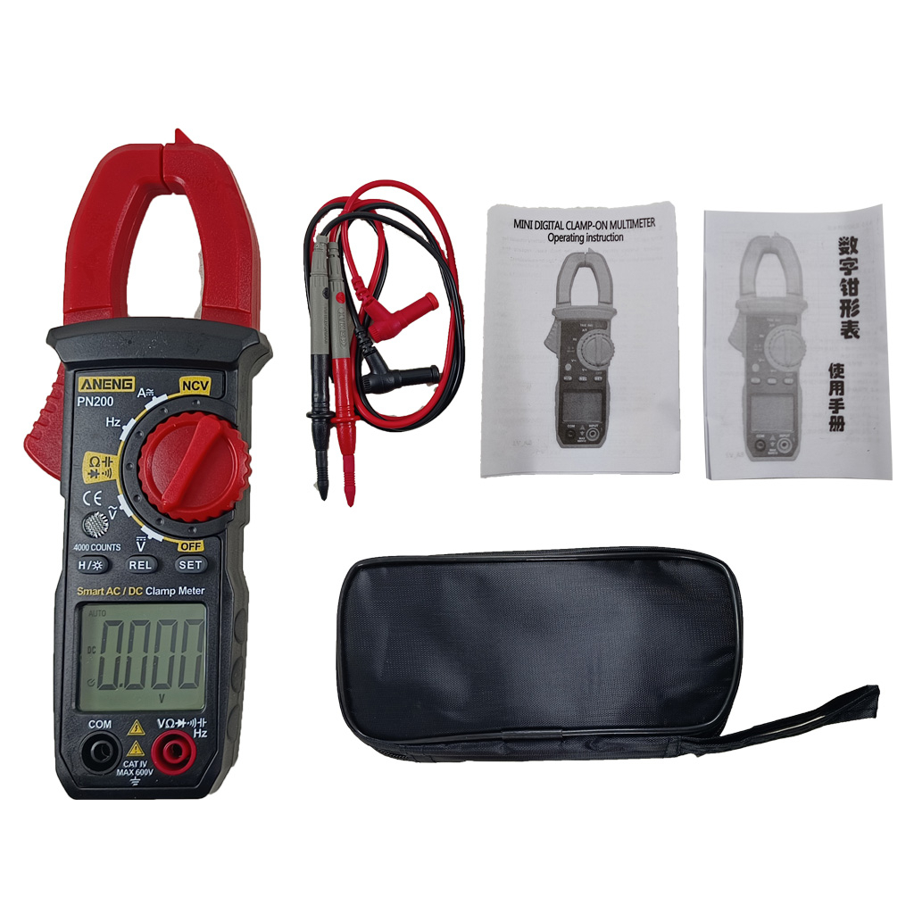 Tang Ampere AC DC Aneng PN200 Smart Clamp Meter Digital NCV 4000 Counts