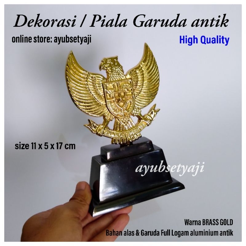 Bakulanku1717 Souvenir Piala Garuda Pancasila Ukir Logam Aluminium Antik High Quality Dekorasi