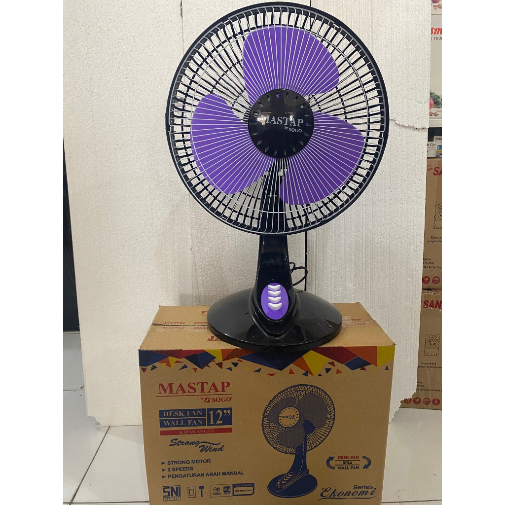 Mastap -SOGO- M-120D Kipas Angin Duduk 12 inch 2IN1 Desk Fan BERGARANSI RESMI MANTAP MURAH